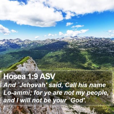Hosea 1:9 ASV Bible Verse Image