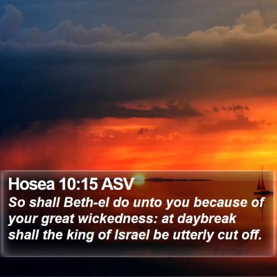 Hosea 10:15 ASV Bible Verse Image