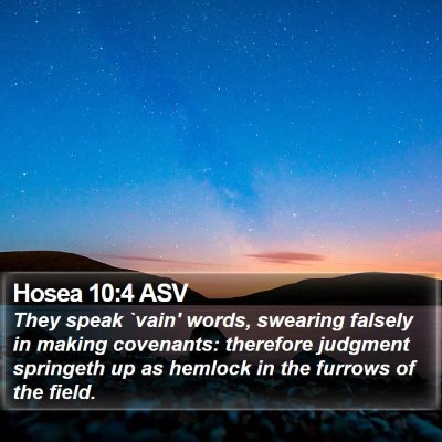 Hosea 10:4 ASV Bible Verse Image