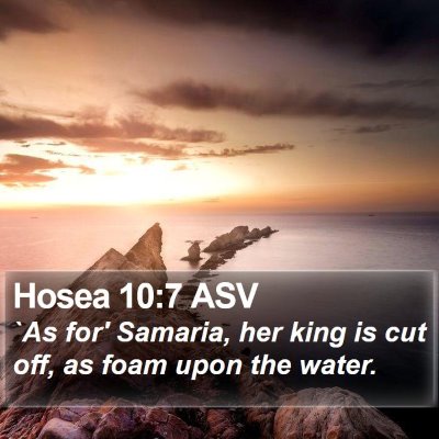 Hosea 10:7 ASV Bible Verse Image