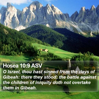 Hosea 10:9 ASV Bible Verse Image