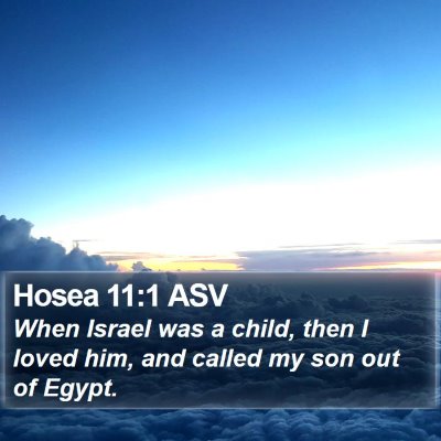 Hosea 11:1 ASV Bible Verse Image