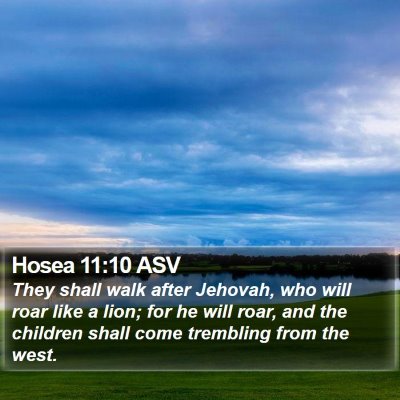 Hosea 11:10 ASV Bible Verse Image