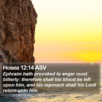 Hosea 12:14 ASV Bible Verse Image