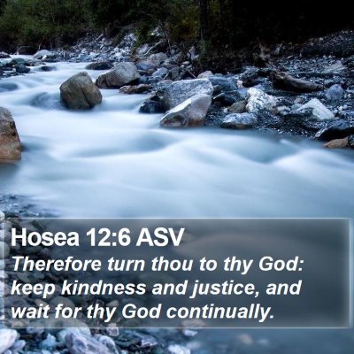 Hosea 12:6 ASV Bible Verse Image