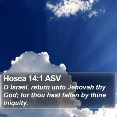 Hosea 14:1 ASV Bible Verse Image