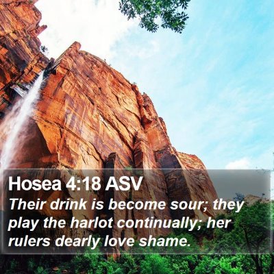 Hosea 4:18 ASV Bible Verse Image