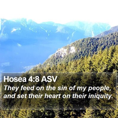 Hosea 4:8 ASV Bible Verse Image