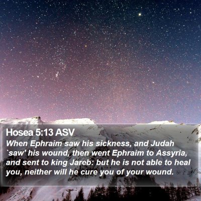 Hosea 5:13 ASV Bible Verse Image