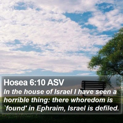 Hosea 6:10 ASV Bible Verse Image