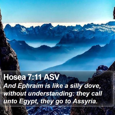 Hosea 7:11 ASV Bible Verse Image