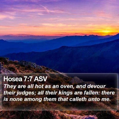Hosea 7:7 ASV Bible Verse Image