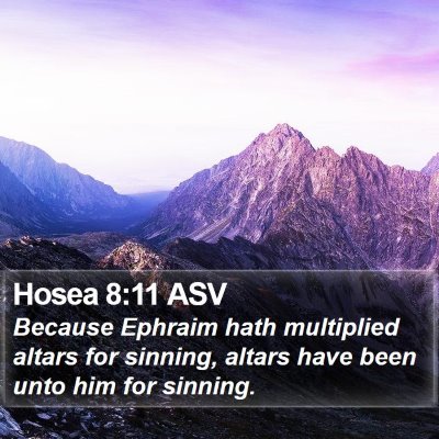 Hosea 8:11 ASV Bible Verse Image