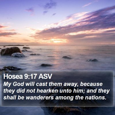 Hosea 9:17 ASV Bible Verse Image