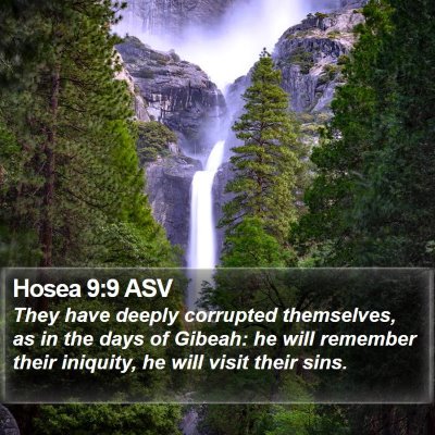 Hosea 9:9 ASV Bible Verse Image