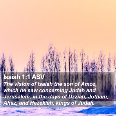 Isaiah 1:1 ASV Bible Verse Image