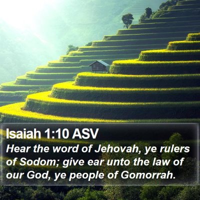 Isaiah 1:10 ASV Bible Verse Image