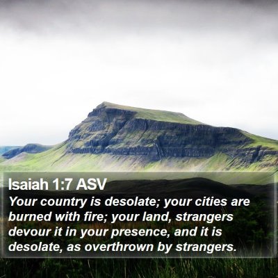 Isaiah 1:7 ASV Bible Verse Image