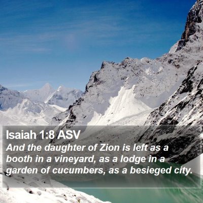 Isaiah 1:8 ASV Bible Verse Image