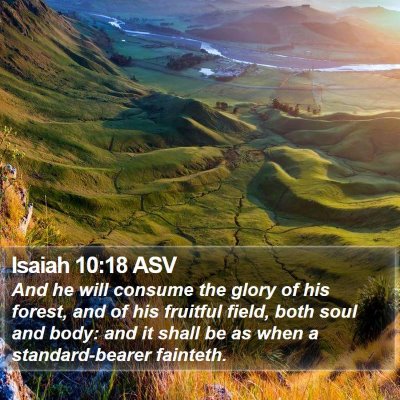 Isaiah 10:18 ASV Bible Verse Image