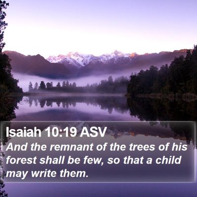 Isaiah 10:19 ASV Bible Verse Image