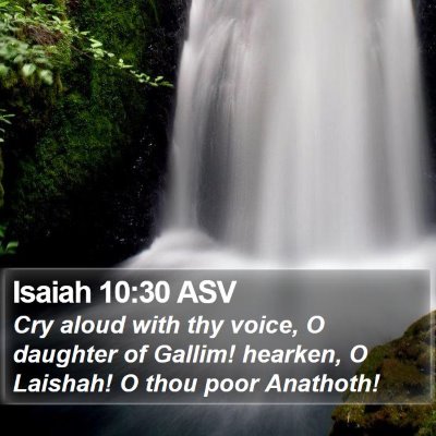 Isaiah 10:30 ASV Bible Verse Image