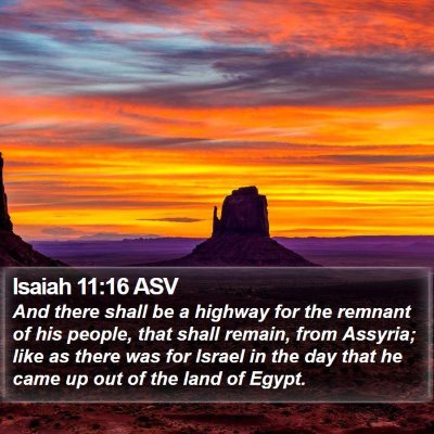 Isaiah 11:16 ASV Bible Verse Image