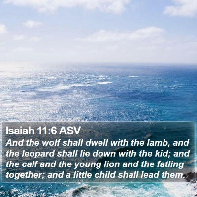 Isaiah 11:6 ASV Bible Verse Image