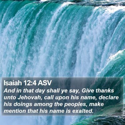 Isaiah 12:4 ASV Bible Verse Image