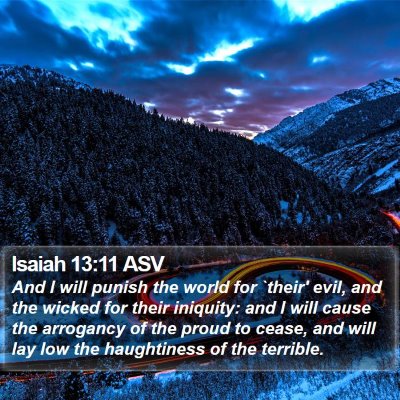 Isaiah 13:11 ASV Bible Verse Image
