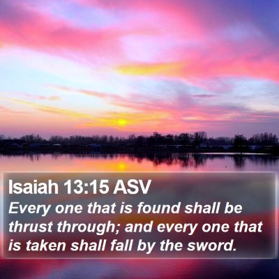 Isaiah 13:15 ASV Bible Verse Image