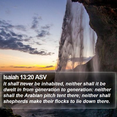 Isaiah 13:20 ASV Bible Verse Image