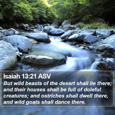 Isaiah 13:21 ASV Bible Verse Image