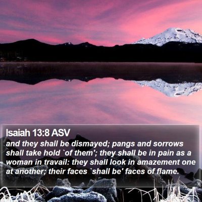 Isaiah 13:8 ASV Bible Verse Image