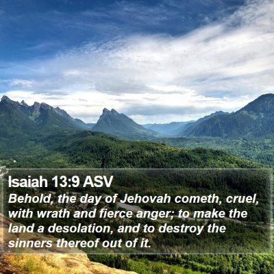 Isaiah 13:9 ASV Bible Verse Image