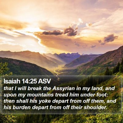 Isaiah 14:25 ASV Bible Verse Image