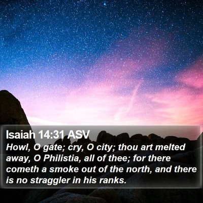 Isaiah 14:31 ASV Bible Verse Image