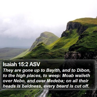 Isaiah 15:2 ASV Bible Verse Image