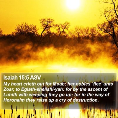 Isaiah 15:5 ASV Bible Verse Image