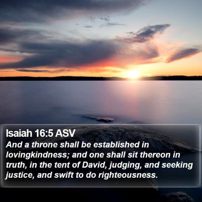 Isaiah 16:5 ASV Bible Verse Image