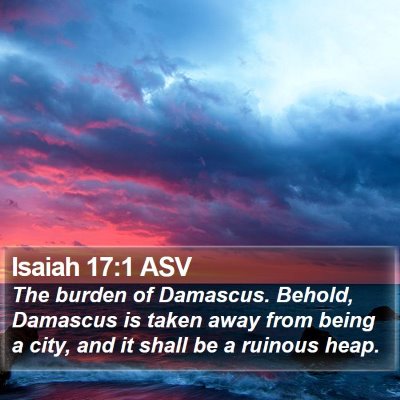 Isaiah 17:1 ASV Bible Verse Image
