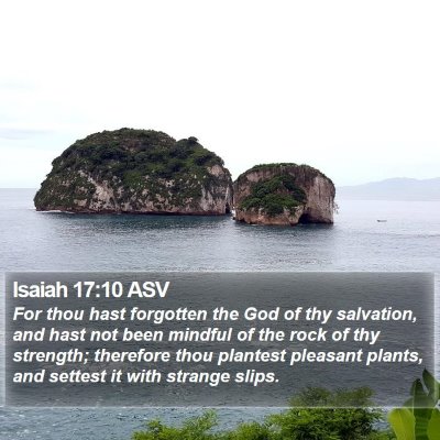 Isaiah 17:10 ASV Bible Verse Image