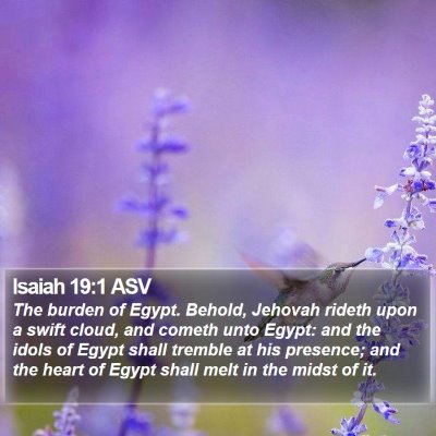 Isaiah 19:1 ASV Bible Verse Image