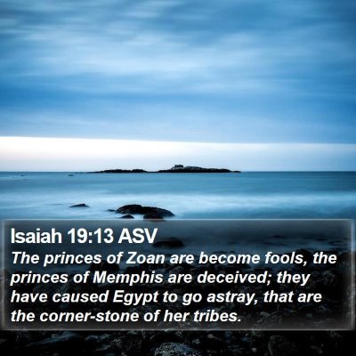 Isaiah 19:13 ASV Bible Verse Image