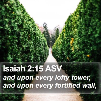 Isaiah 2:15 ASV Bible Verse Image