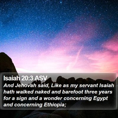 Isaiah 20:3 ASV Bible Verse Image