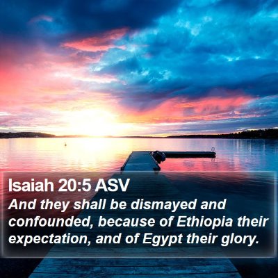 Isaiah 20:5 ASV Bible Verse Image