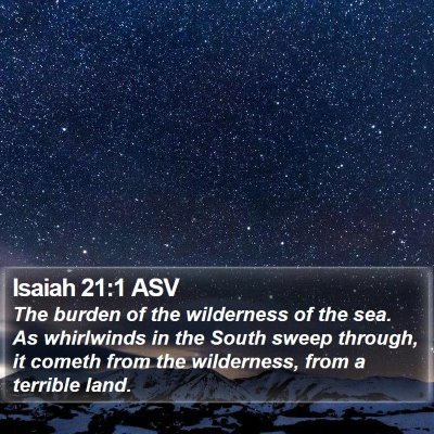 Isaiah 21:1 ASV Bible Verse Image