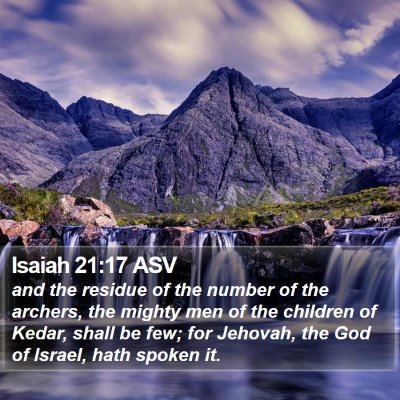 Isaiah 21:17 ASV Bible Verse Image