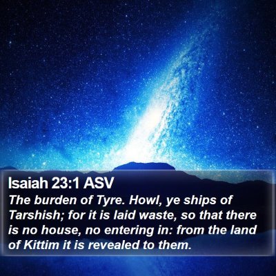 Isaiah 23:1 ASV Bible Verse Image